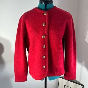 Vintage Amanda Bartlett boiled wool jacket/sweater.  Large
